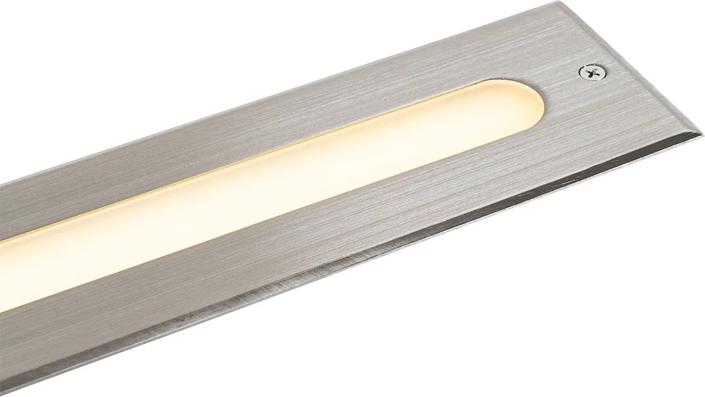 Foco de chão moderno em aço 50 cm com LED IP65 - Eline