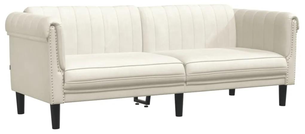 3 pcs conjunto de sofás veludo cor creme