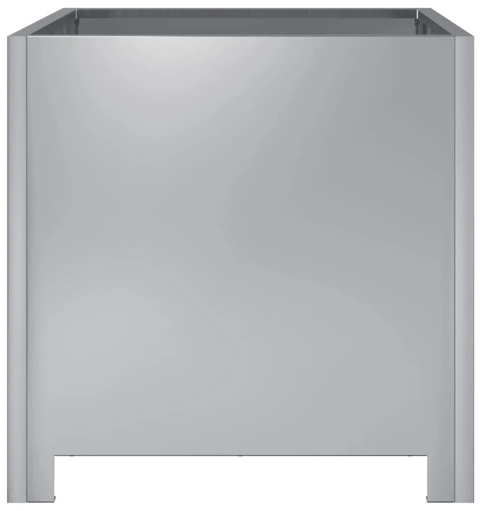 Vaso/floreira de jardim 40x40x40 cm aço galvanizado