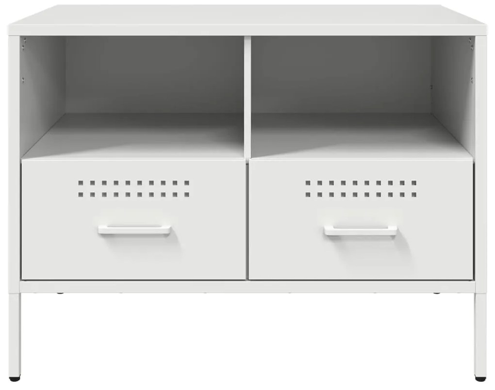 Móveis de TV 2 pcs 68x39x50,5 cm aço branco
