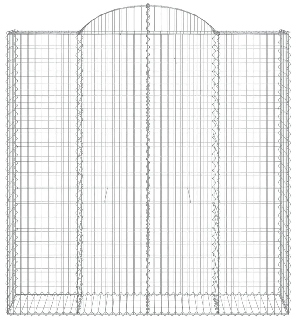 Cesto gabião arqueado 200x50x200/220 cm ferro galvanizado
