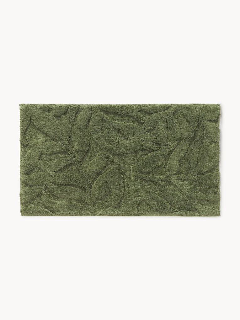 Tapete de casa de banho antiderrapante com relevo Leaf