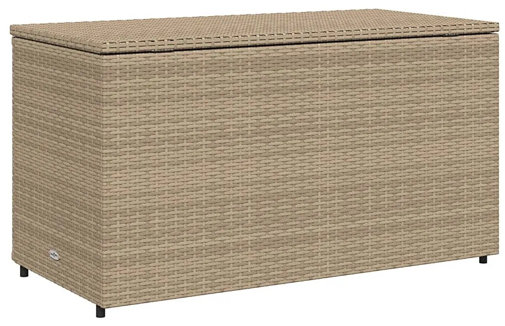 Armário de arrumação para jardim 110x55x60,5 cm vime PE bege