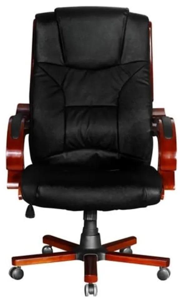 Cadeira executiva de couro preta