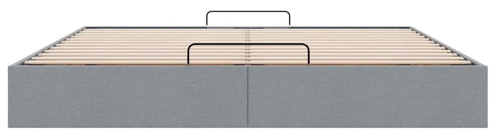 Estrutura de cama otomana sem colchão 180x200 cm cinzento-claro