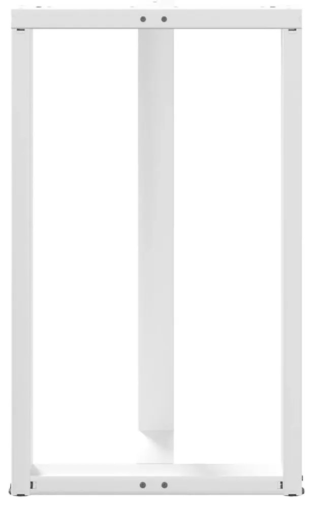 Pés de mesa de bar em forma de T, 2 peças, branco, 60x35x(100-101) cm,