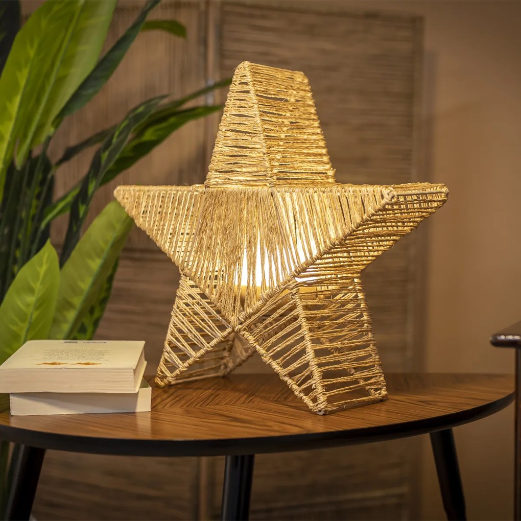 Candeeiro de Pé de Natal Castanho 40cm com LED Recarregável IP54 - Sisine