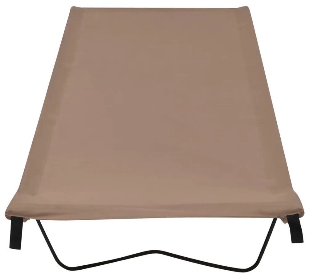 Cama de campismo 180x60x19 cm tecido oxford e aço cinza-acast.