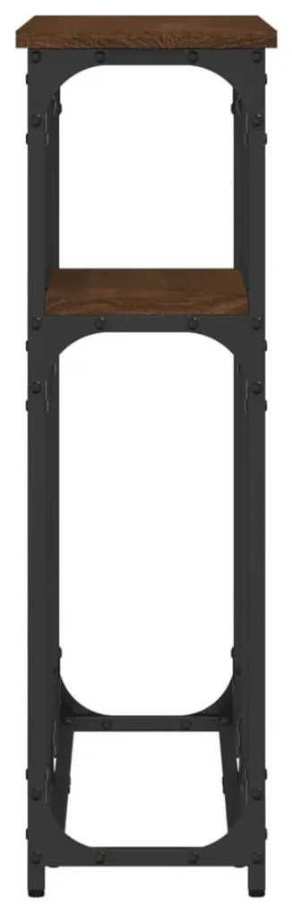 Mesa consola 90x22,5x75 cm derivados madeira carvalho castanho