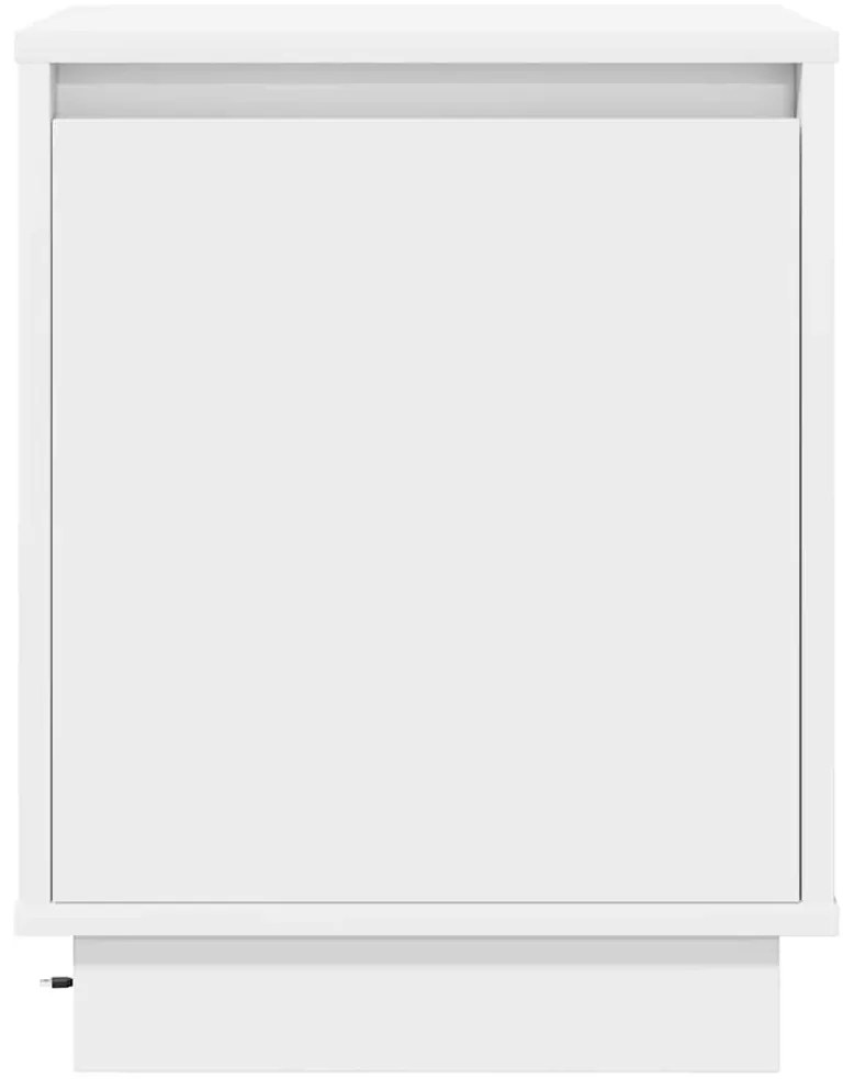 Criado-mudo com Luzes LED Branco 39x34,5x50 cm