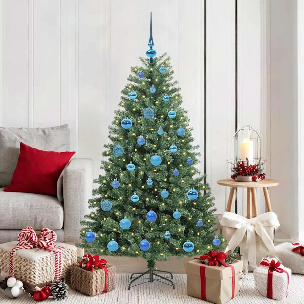 vidaXL Árvore de Natal Articulada Artificial Verde 150 cm PVC e Metal