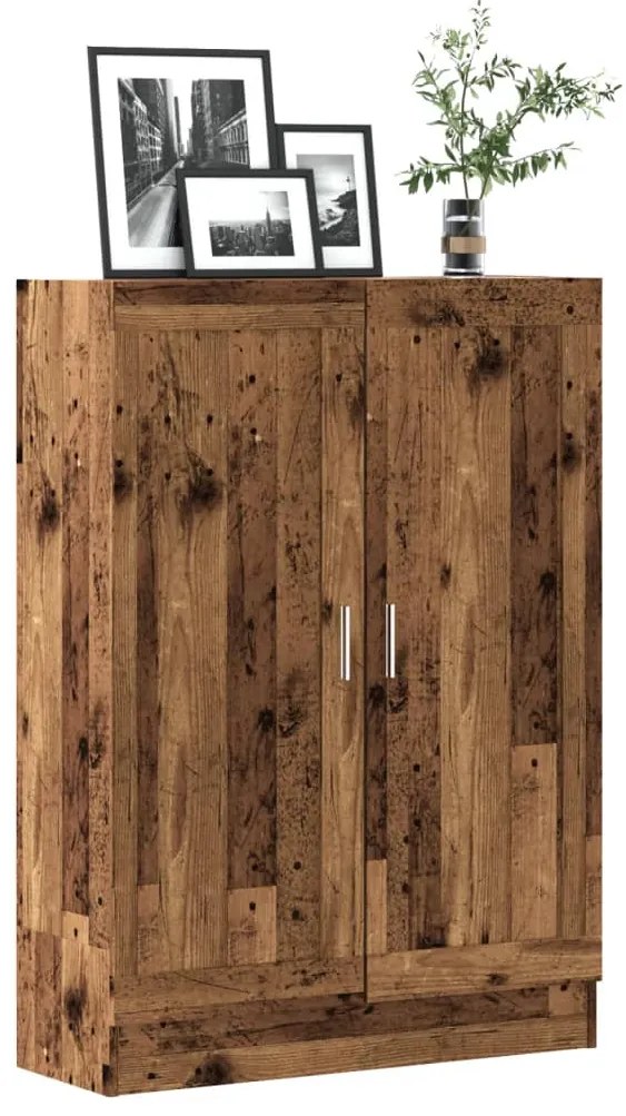 vidaXL Estante 82,5x30,5x115 cm derivados de madeira madeira velha