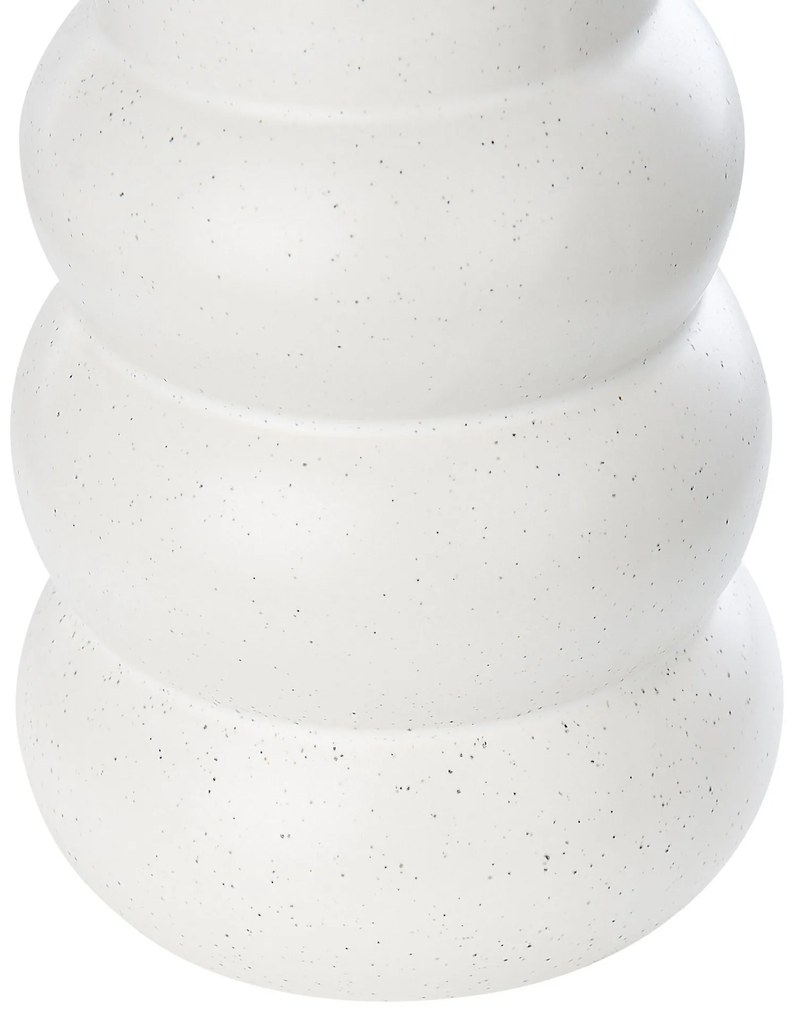 Vaso de cerâmica grés branca 22 cm PIREAS Beliani