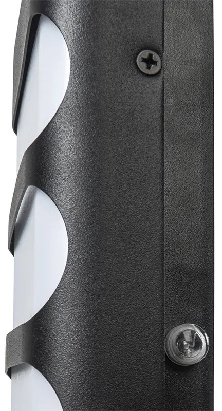 Candeeiro de parede exterior preto com LED e sensor de luz/escuro - Gaev Moderno
