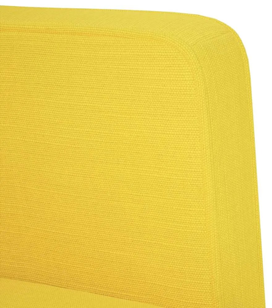 Poltrona com apoio de braços 53 cm tecido amarelo-claro