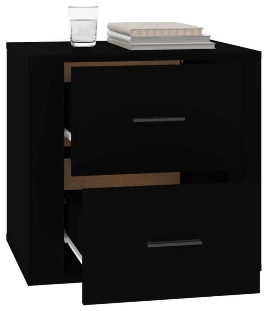 Mesa de cabeceira 50x39x47 cm preto