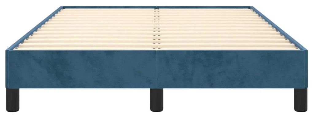 Estrutura de cama 120x200 cm veludo azul-escuro