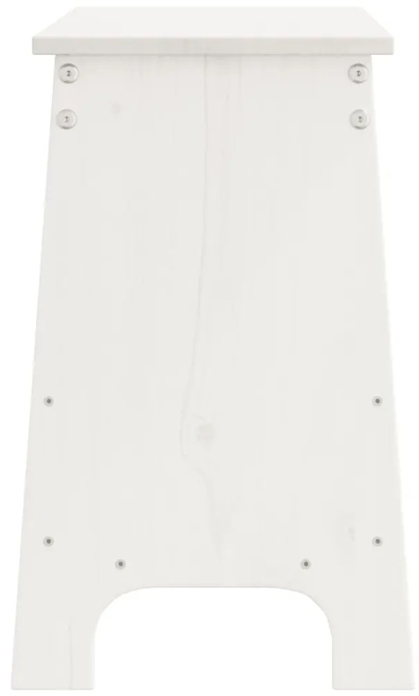 Banco de corredor 100x28x45 cm madeira de pinho maciça branco