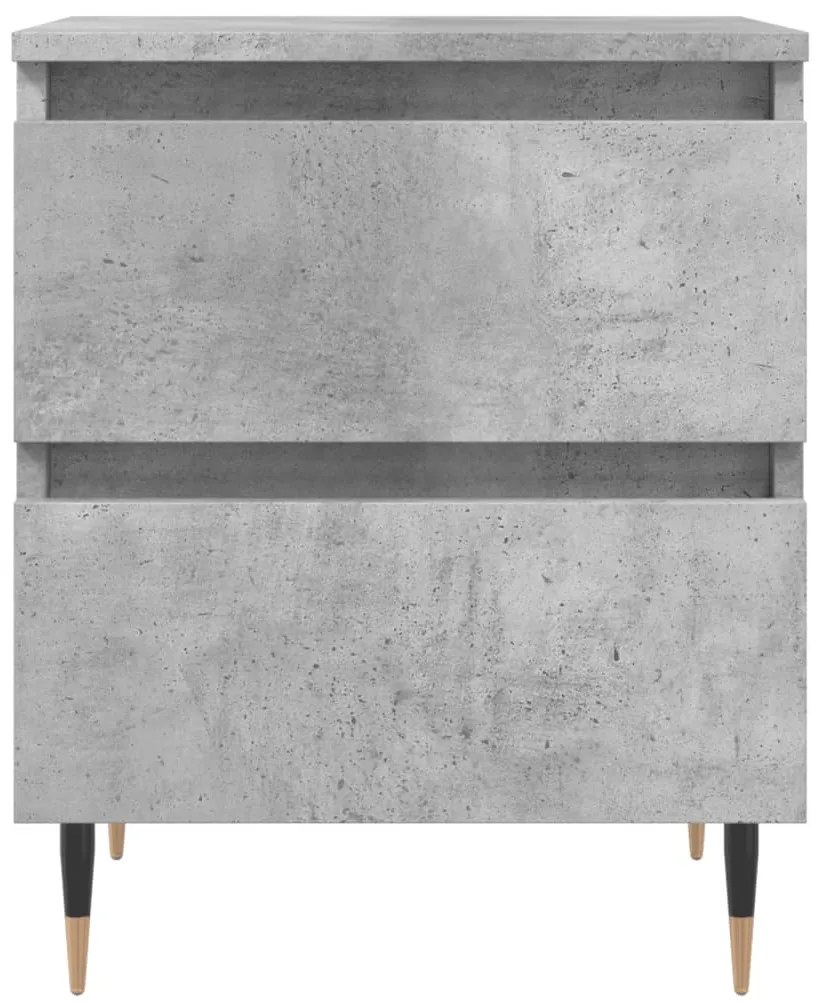Mesa de cabeceira 40x35x50cm derivados madeira cinzento cimento