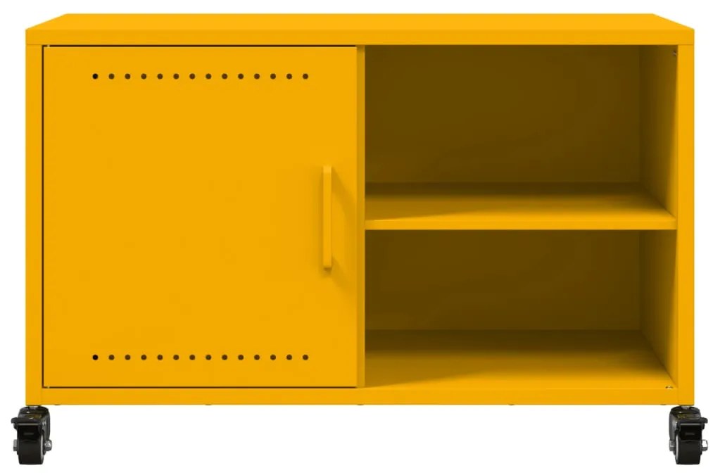 Móvel de TV 68x39x43,5 cm aço amarelo mostarda