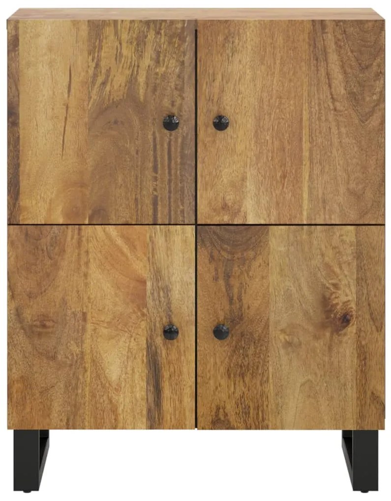 Aparador c/ 4 portas 60x33x75 cm madeira de mangueira maciça