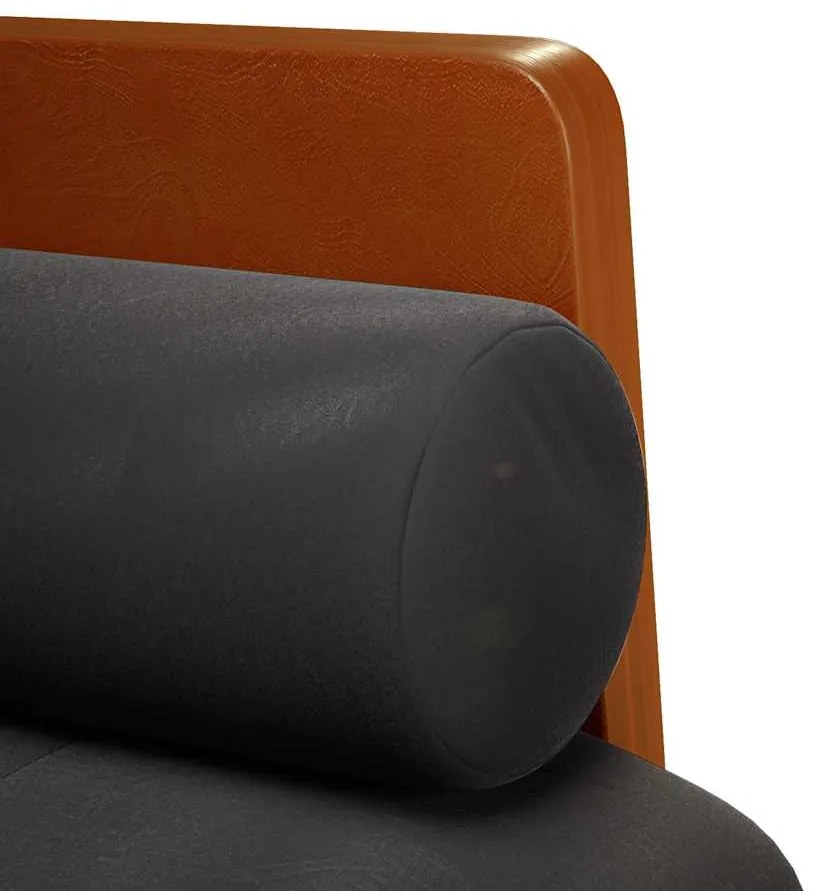 Sofá-luvas com rolos 110 cm veludo preto