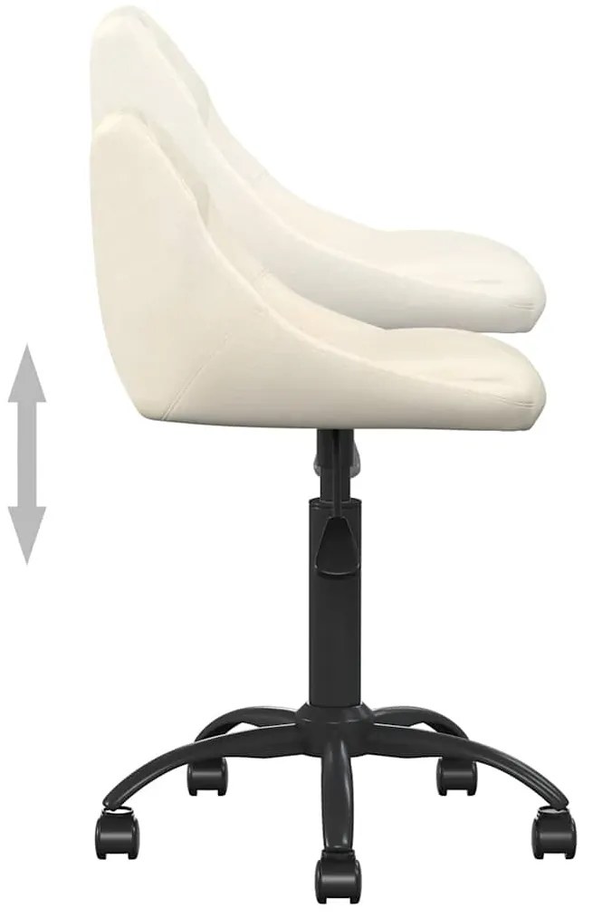 Cadeira de jantar veludo cor creme