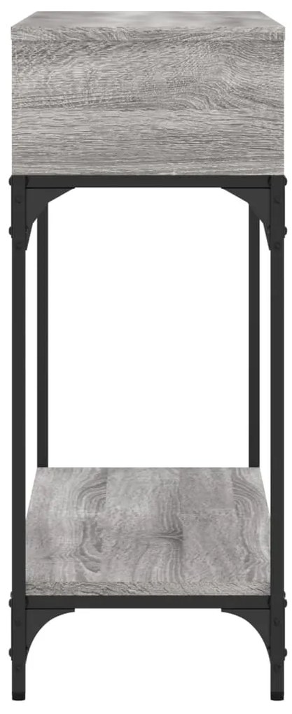 Mesa consola 100x30,5x75cm derivados de madeira cinzento sonoma