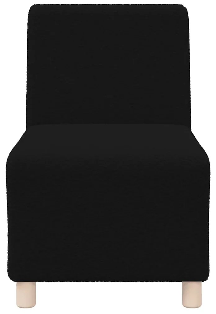 Poltrona 55 cm tecido encaracolado tipo lã preto
