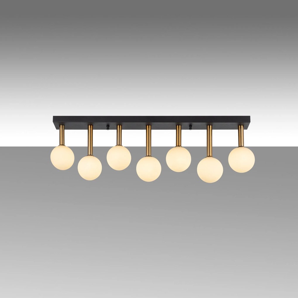 Candeeiro de Teto Even – Preto e Branco Antigo – 82 x 10 x 26 cm