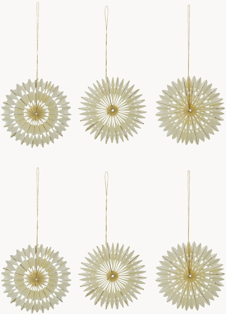 Ornamentos artesanais para árvore de Natal Stelle, conjunto de 6