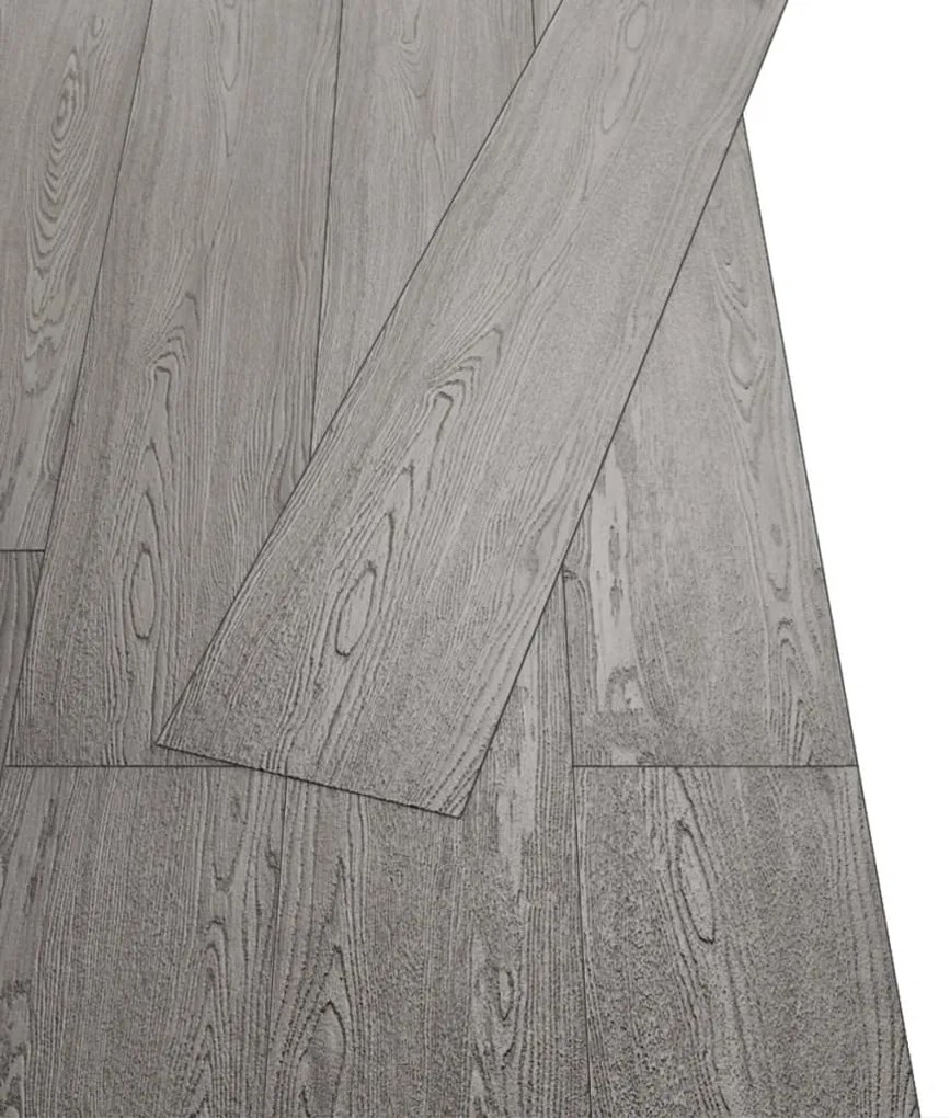 Tábuas de soalho PVC auto-adesivo 5,02 m² 2 mm cinzento escuro