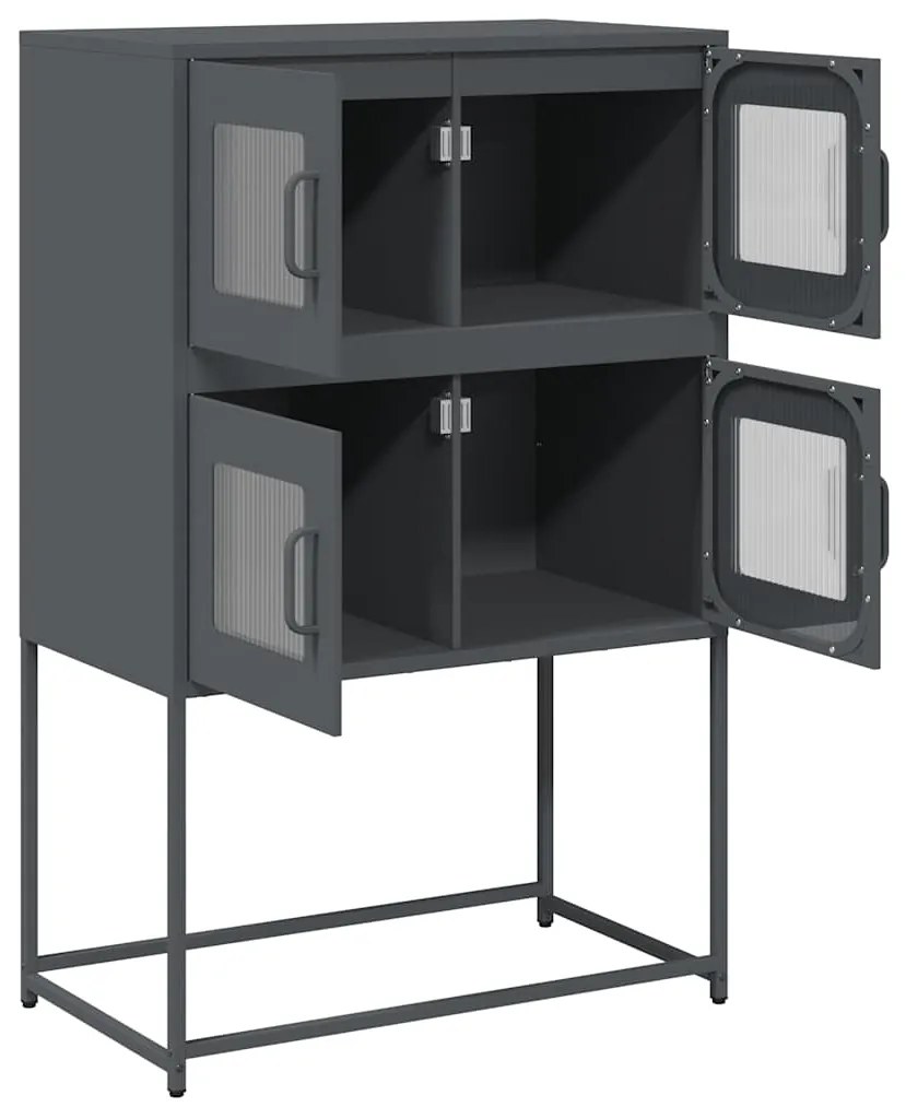 Aparador alto 68x39x107 cm aço antracite