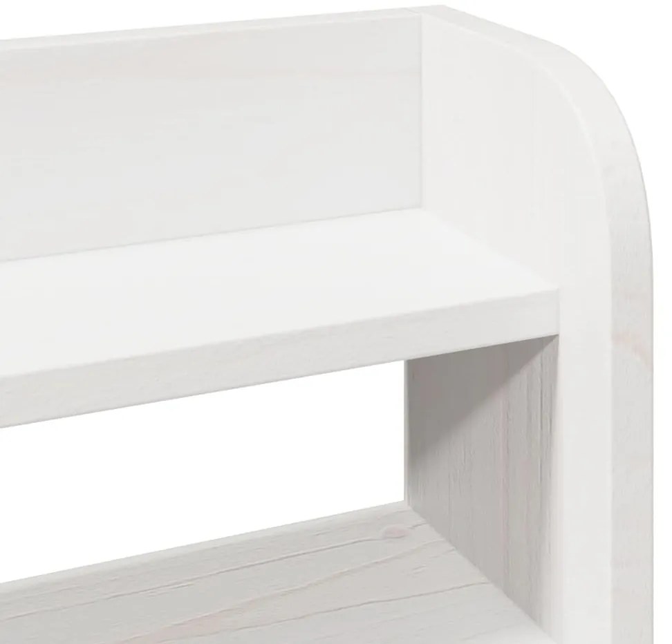 Cama sem colchão 140x190 cm madeira de pinho maciça branco