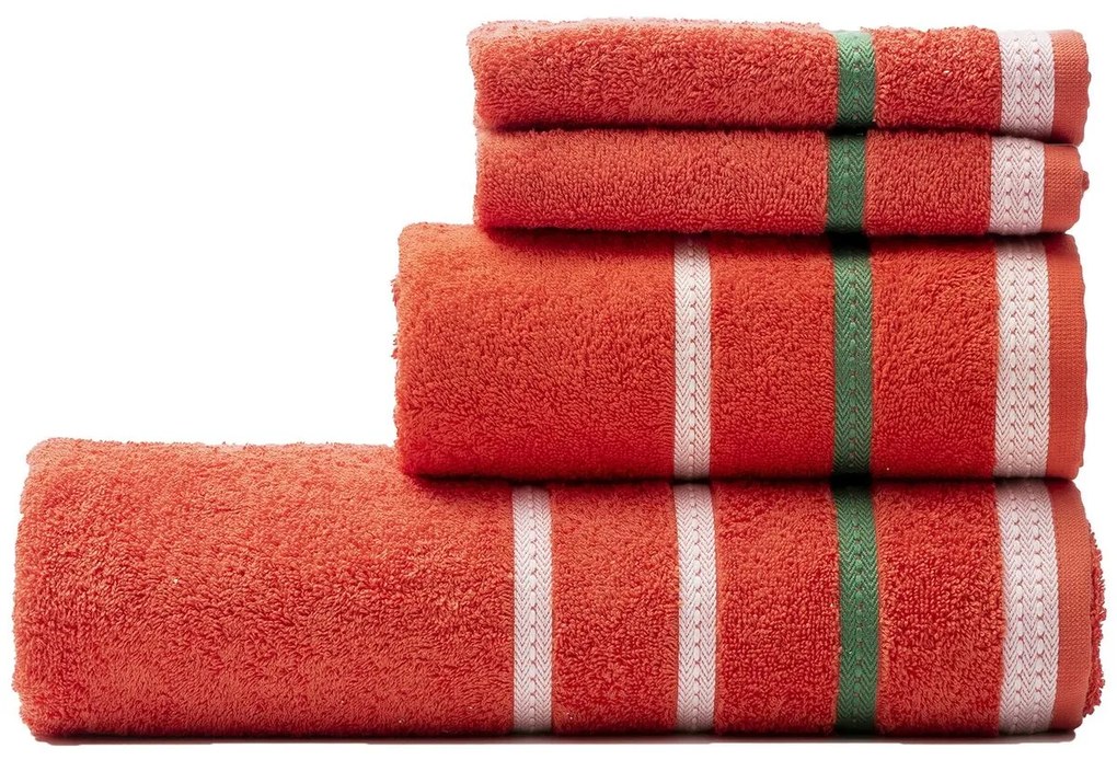 Jogo de toalhas Benetton Vermelho (4 pcs)