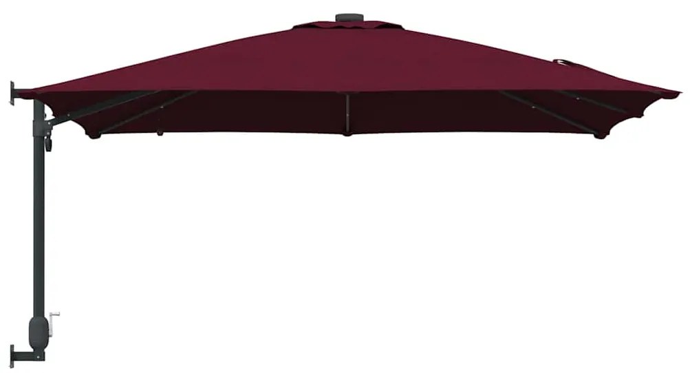 Guarda-sol de Jardim Vermelho bordô 248.5 x 247.5 x 160 cm
