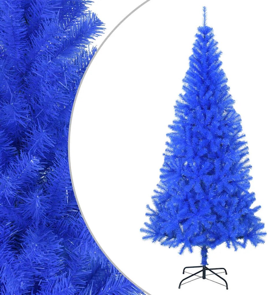 Árvore de Natal artificial com suporte 180 cm PVC azul