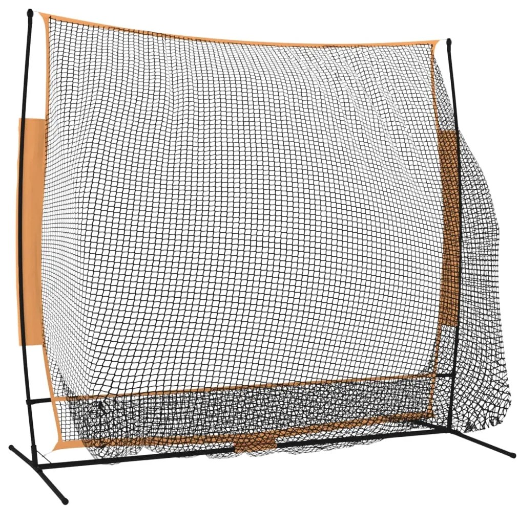 Rede p/ treino de golfe 215x107x216cm poliéster preto e laranja