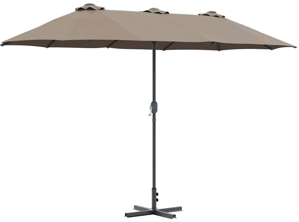 Guarda-sol de Jardim Cinzento-acastanhado 380 x 196 x 235 cm