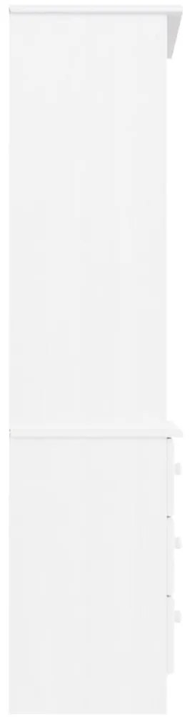 Estante c/ gavetas ALTA 60x35x142 cm pinho maciço branco