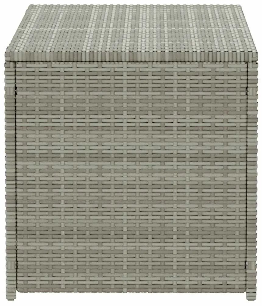Caixa de arrumação para jardim 100x50x50 cm vime PE cinzento