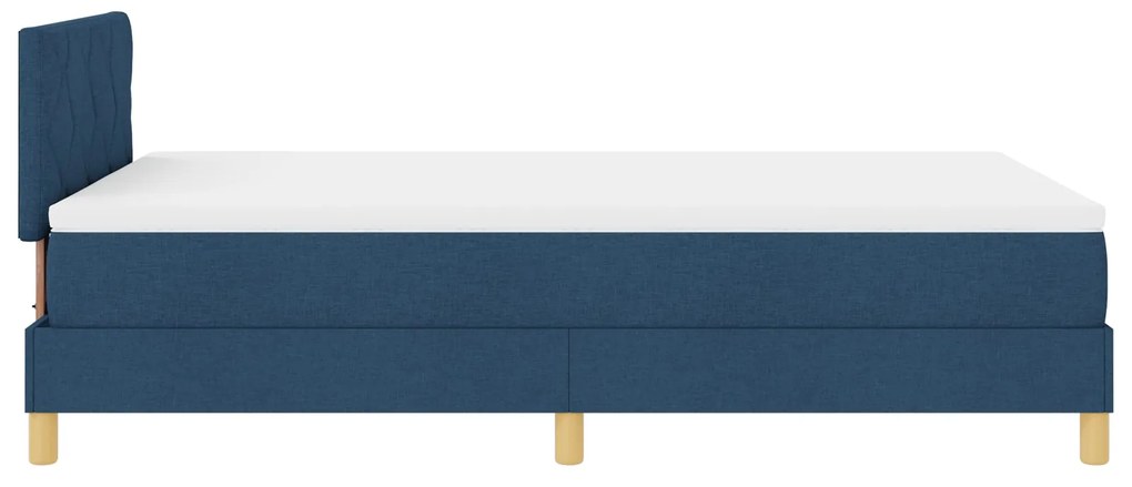 Cama Box com Colchão Azul 120x200 cm Tecido