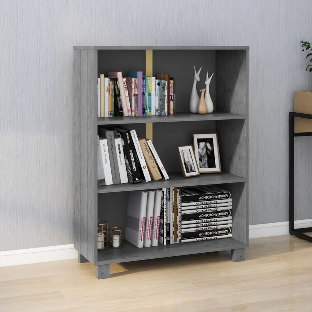340486 vidaXL Estante HAMAR 85x35x112 cm pinho maciço cinza-escuro