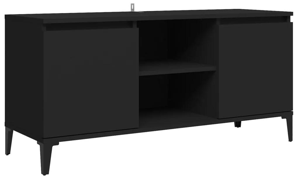 Móvel de TV com pernas em metal 103,5x35x50 cm preto