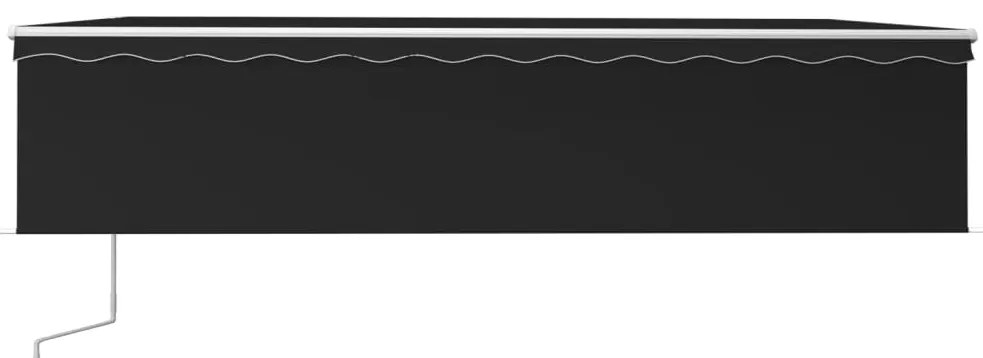 Toldo automático c/ estore/LED/sensor de vento 6x3 m antracite