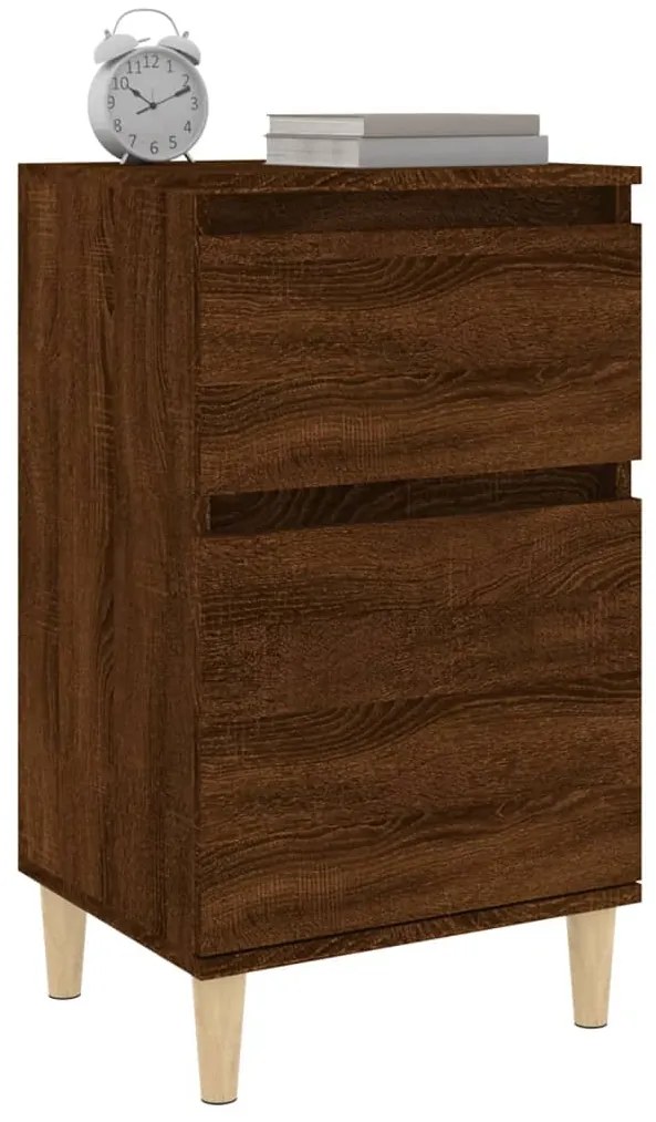Mesa de cabeceira 40x35x70 cm cor carvalho castanho