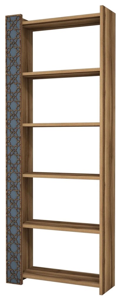 Estante City – Nogueira e Calcedónia – 64,6 x 170 x 24,2 cm
