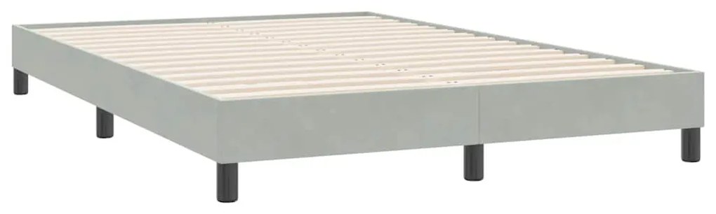 Estrutura de cama sem colchão 160x220 cm veludo cinzento-claro