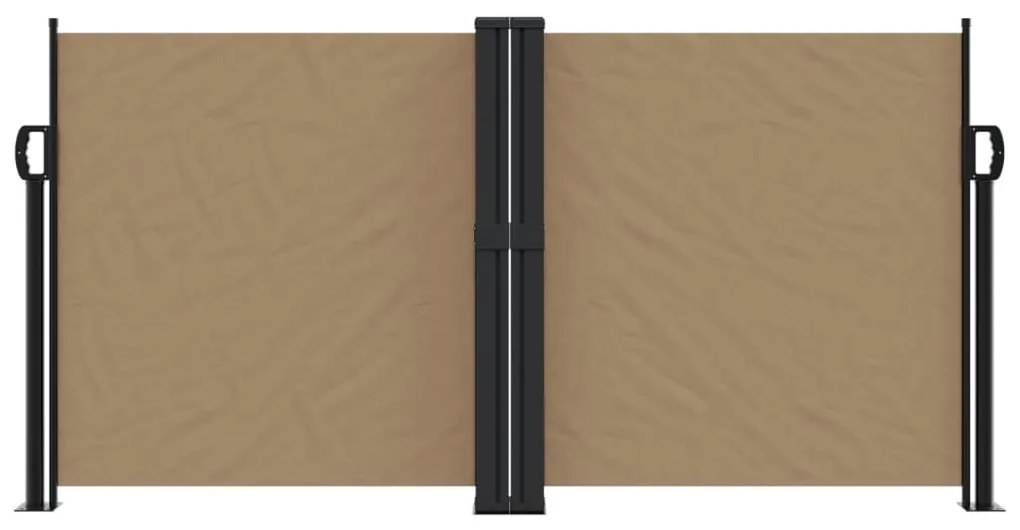 Toldo lateral retrátil 120x1000 cm cinzento-acastanhado