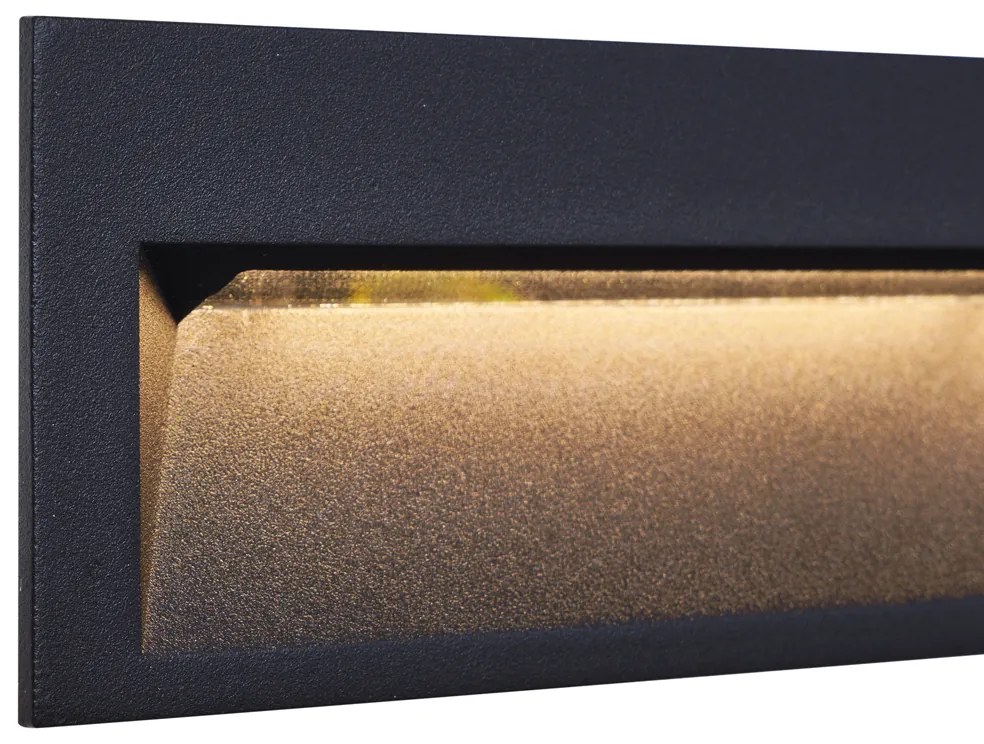 Aplique de Parede Embutido Moderno Preto 28cm incl. LED IP65 - Mert